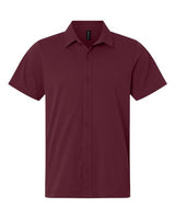 AllPro Men's Pro-Flex Sorona Button Down Short Sleeve Shirt-1