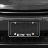 Rico Industries NBA  Detroit Pistons Black 12" x 6" Chrome License Plate Frame-1