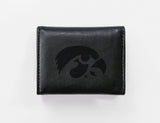 Rico Industries NCAA Iowa Hawkeyes  Laser Engraved Faux Leather Trifold Wallet-1