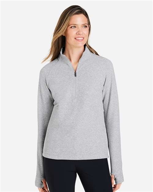North End Women's Spirit Textured Quarter-Zip Pullover-3