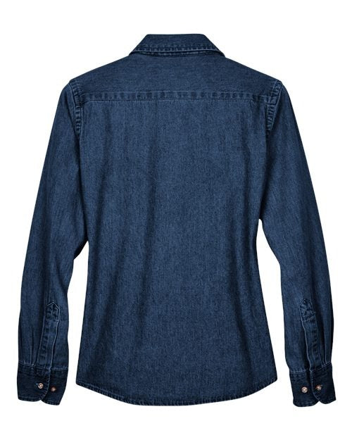 Harriton Women's Denim Shirt-2