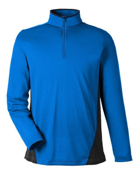 Harriton Men's Flash Snag Protection Plus IL Colorblock Quarter-Zip Pullover-1