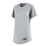 Mizuno Girl's NXT 1-Button Softball Jersey-1