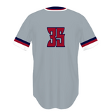 Russell Youth Sublimated Two-Button Performance Mesh Baseball Jersey Team Baseball Jerseys