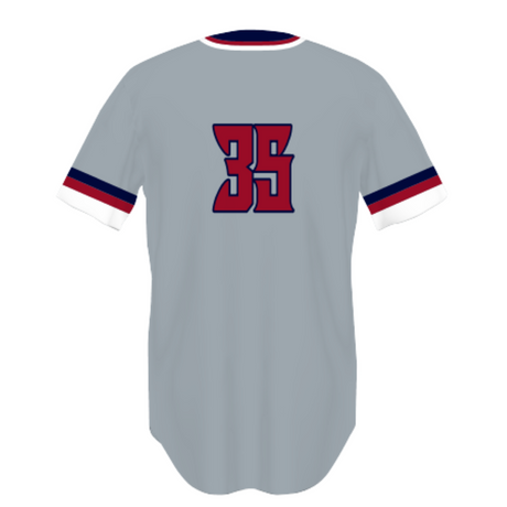 Russell Youth Sublimated Two-Button Performance Mesh Baseball Jersey Team Baseball Jerseys
