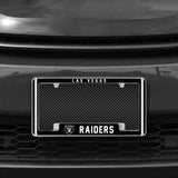 Rico Industries NFL  Las Vegas Raiders Classic 12" x 6" Chrome License Plate Frame-1