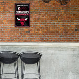 Rico Industries NBA  Chicago Bulls Champ 11" x 17" Home Decor Sign-1