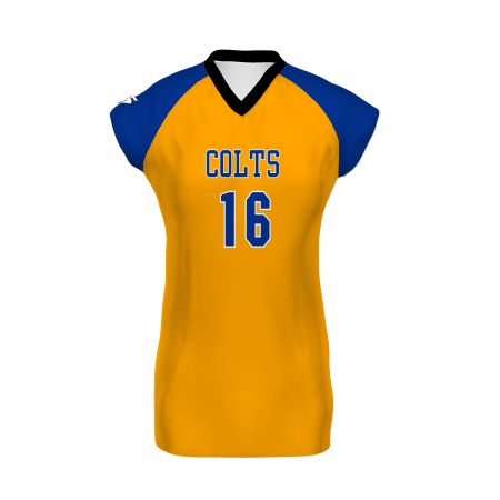 Women's Freestyle Sublimated Cap Sleeve Volleyball Jersey League Outfitters