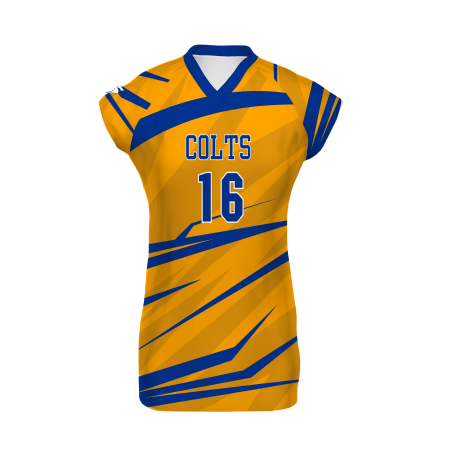 Women's Freestyle Sublimated Cap Sleeve Volleyball Jersey League Outfitters