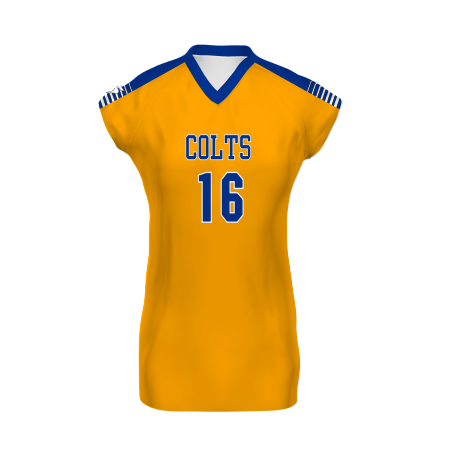 Women's Freestyle Sublimated Cap Sleeve Volleyball Jersey League Outfitters