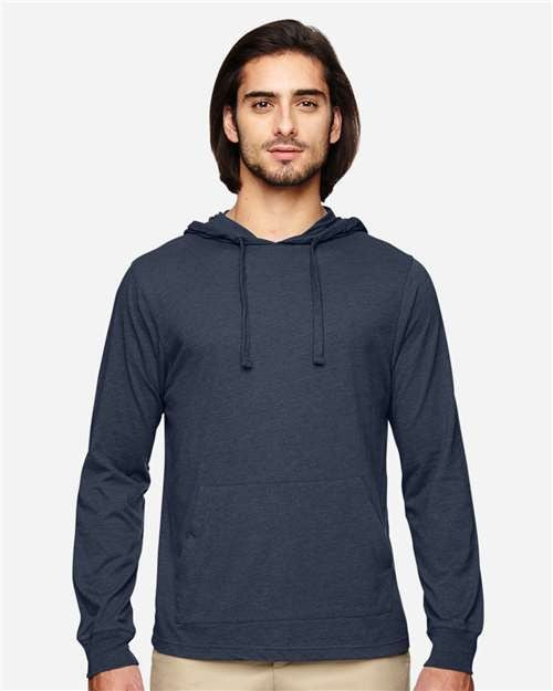 econscious Men's Eco Jersey Pullover Hooded Long Sleeve T-Shirt-1