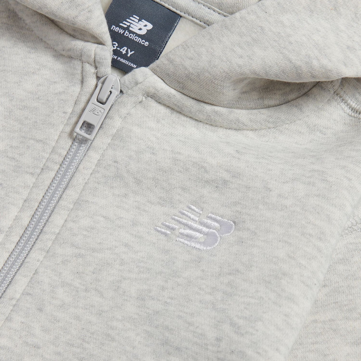 New Balance Boys' Brush Back Small Logo Full Zip Hoodie-3