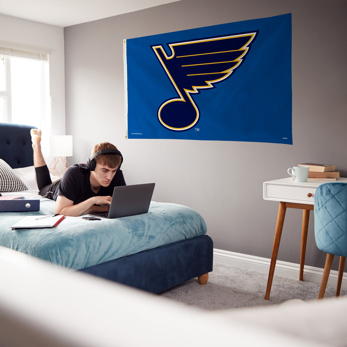 Rico Industries NHL  St. Louis Blues Blue 3' x 5' Banner Flag-3