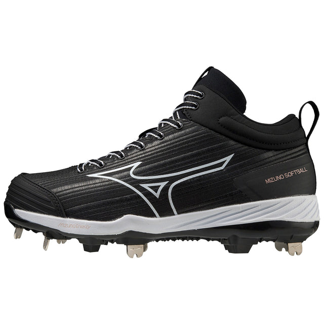 Mizuno Women's Sweep 6 Mid Metal Softball Cleats-1