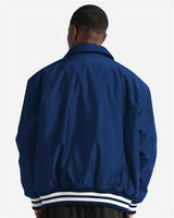 Shaka Wear Men's Collared Varsity Jacket-5
