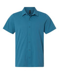 AllPro Men's Pro-Flex Sorona Button Down Short Sleeve Shirt-1