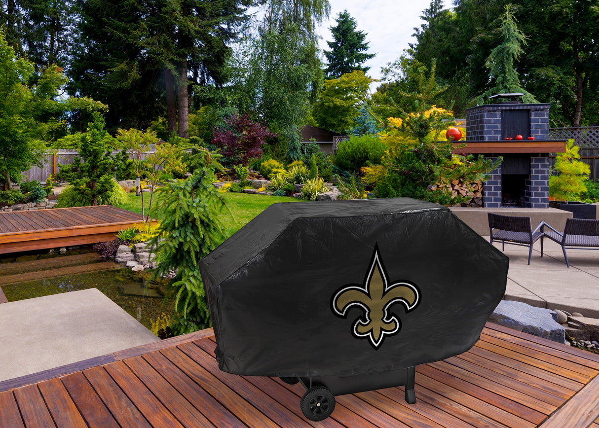 Rico Industries NFL  New Orleans Saints Black Deluxe Grill Cover-1