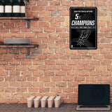 Rico Industries NBA  San Antonio Spurs Champ 11" x 17" Home Decor Sign-2