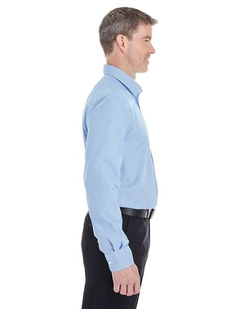 Devon & Jones Men's Crown Collection Royal Dobby Dress Shirt-2