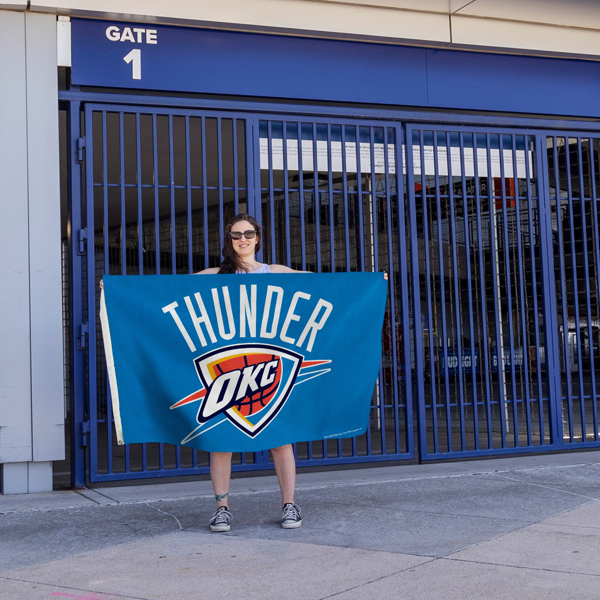 Rico Industries NBA  Oklahoma City Thunder Standard 3' x 5' Banner Flag-4