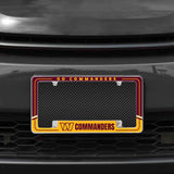 Rico Industries NFL  Washington Commanders Two-Tone 12" x 6" Chrome License Plate Frame-1