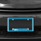 Rico Industries NCAA Hawaii Pacific Sharks 12" x 6" Chrome License Plate Frame-1