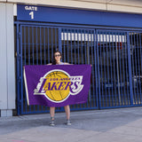 Rico Industries NBA  Los Angeles Lakers Purple 3' x 5' Banner Flag-4