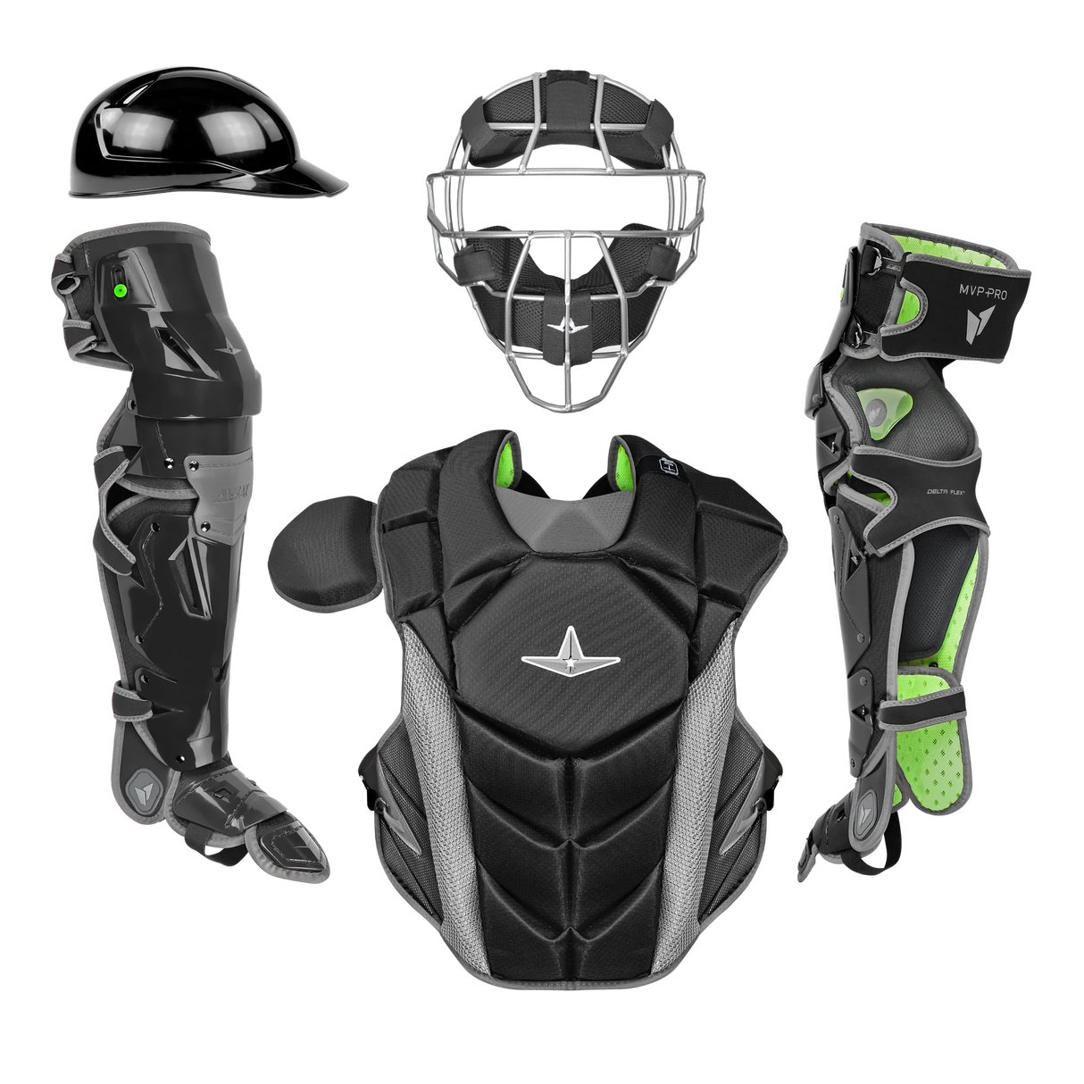 All Star MVP-PRO™ Series Baseball Catcher's Kit with Traditional Mask