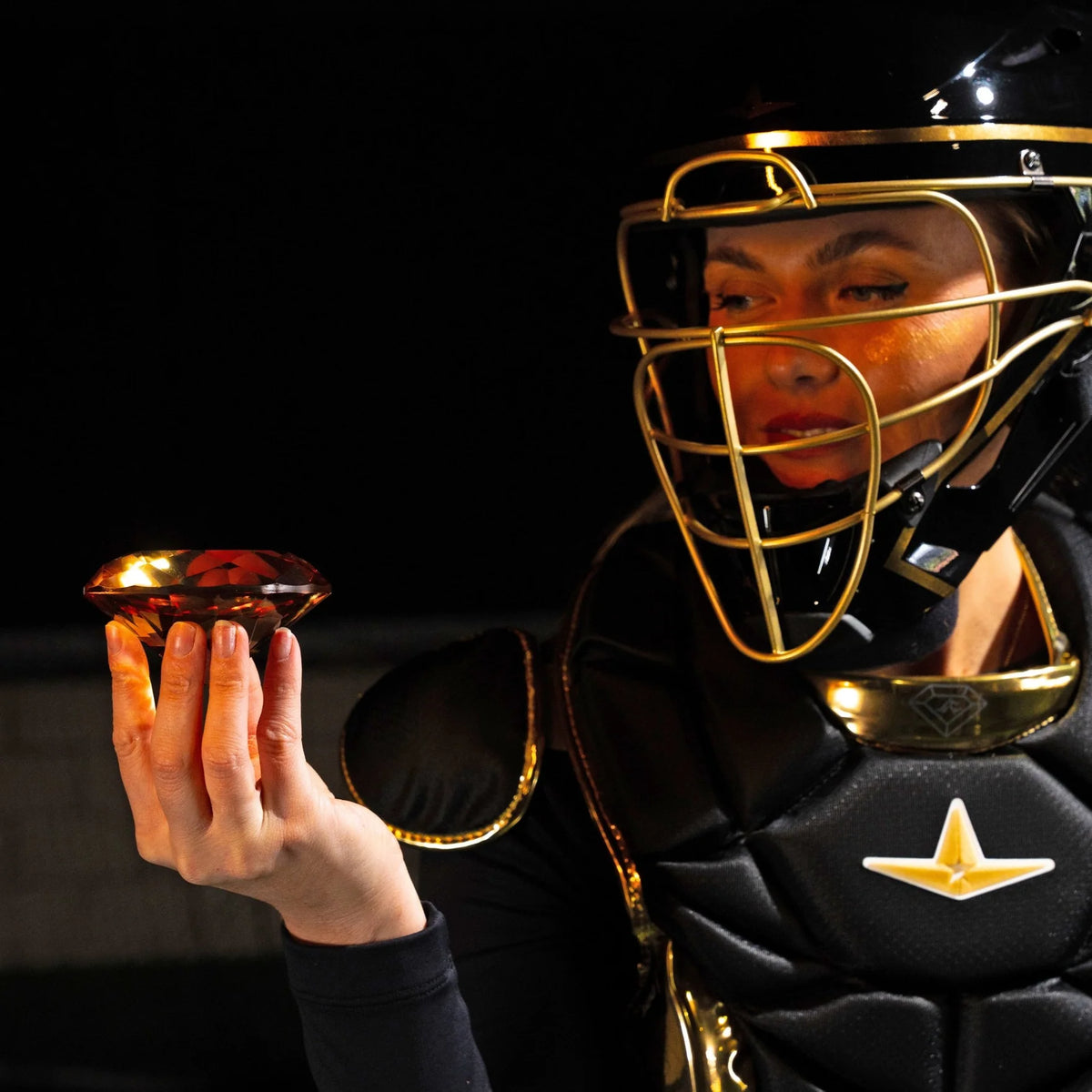 All Star PHX™ Gold Diamond Collection Softball Catching Kit
-8