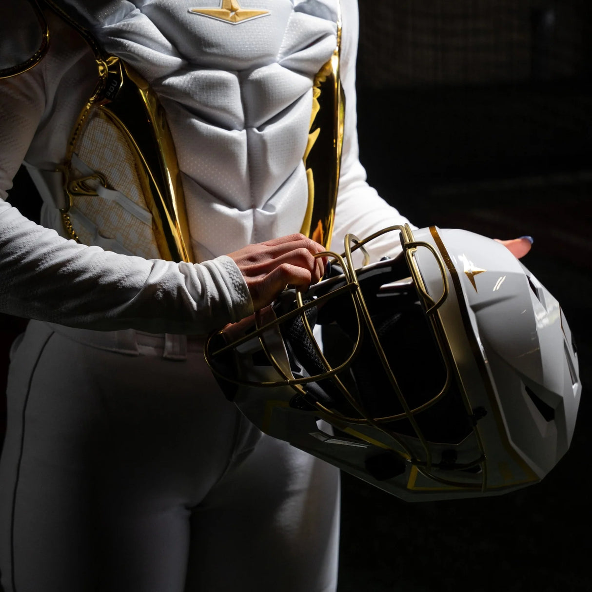 All Star PHX™ Gold Diamond Collection Softball Catching Kit
-9