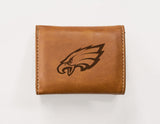Rico Industries NFL  Philadelphia Eagles  Laser Engraved Faux Leather Trifold Wallet-1