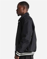 Shaka Wear Men's Collared Varsity Jacket-4