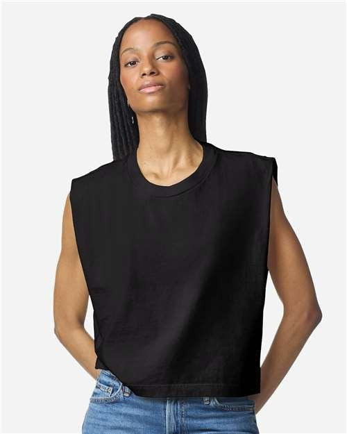 American Apparel Women's Garment-Dyed Heavyweight Muscle Tee-3