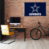 Rico Industries NFL  Dallas Cowboys Navy&Star 3' x 5' Banner Flag-1