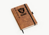 Rico Industries NFL  Las Vegas Raiders Brown Laser Engraved Small Notepad-2