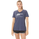 Asics Women's Stripes V Neck-1