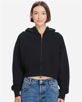 Lane Seven Women's Relaxed Cropped Full-Zip Hoodie Sweatshirt-3