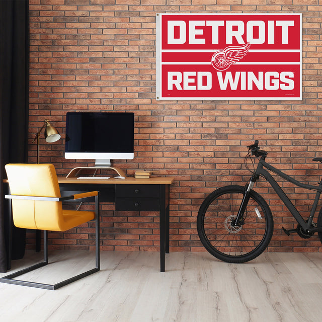 Rico Industries NHL  Detroit Red Wings Bold 3' x 5' Banner Flag-1
