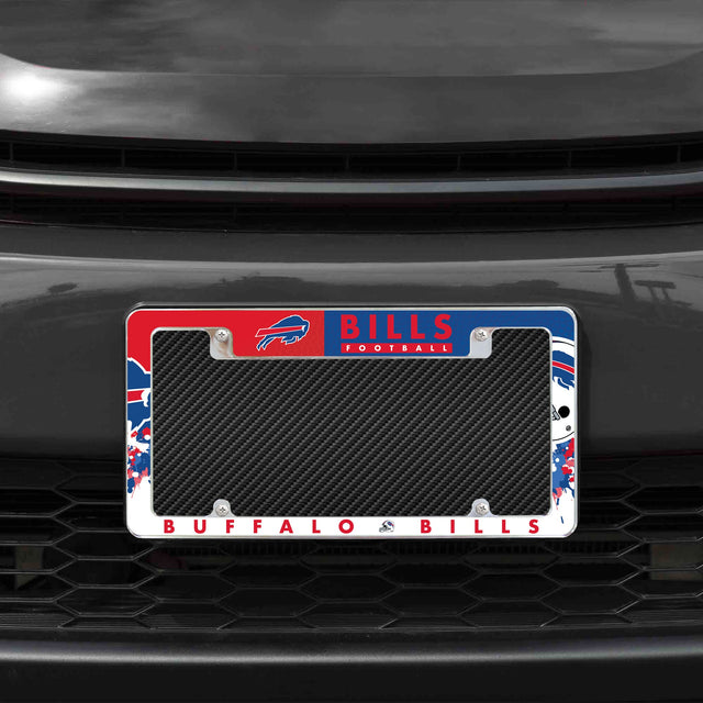 Rico Industries NFL  Buffalo Bills Primary 12" x 6" Chrome License Plate Frame-1