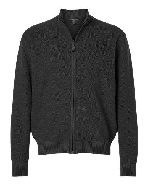 Devon & Jones Men's Hartland Textured Full Zip Sweater-1