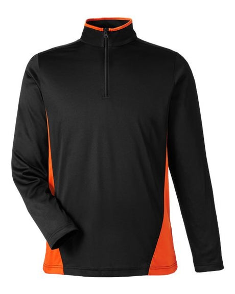 Harriton Men's Flash Snag Protection Plus IL Colorblock Quarter-Zip Pullover-1