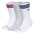 adidas Men's Cushioned 3-Stripe 4.0 3-Pack Crew Sock Unisex Accessories Socks