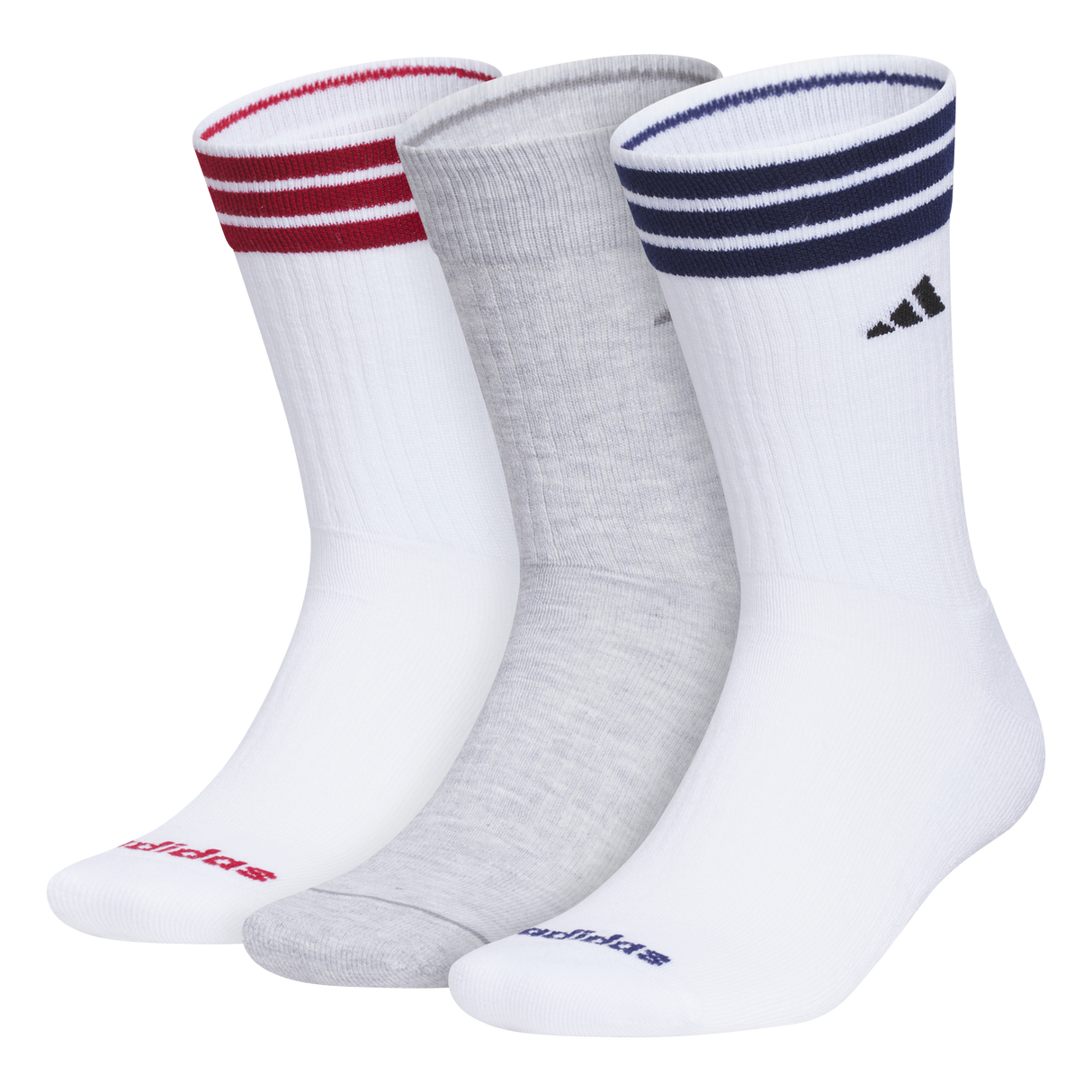 adidas Men's Cushioned 3-Stripe 4.0 3-Pack Crew Sock Unisex Accessories Socks