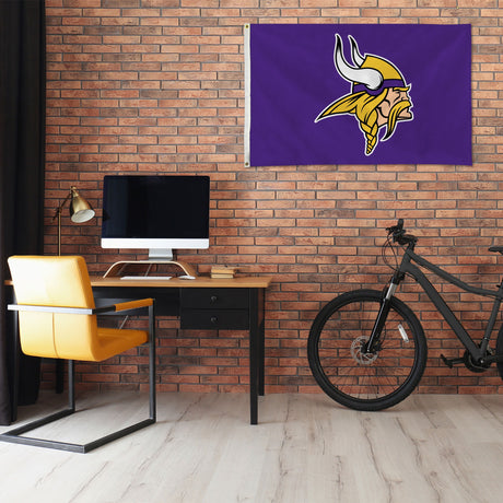 Rico Industries NFL  Minnesota Vikings Standard 3' x 5' Banner Flag-1