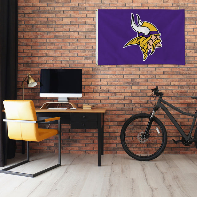 Rico Industries NFL  Minnesota Vikings Standard 3' x 5' Banner Flag-1