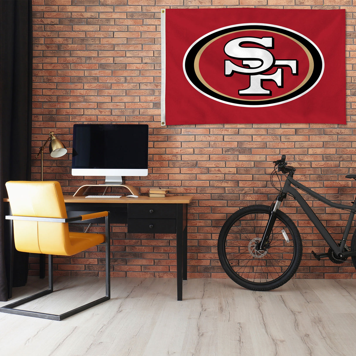 Rico Industries NFL  San Francisco 49ers Standard 3' x 5' Banner Flag-1
