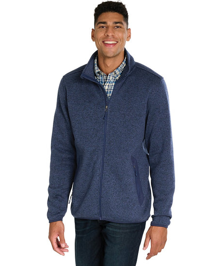 Charles River Men's Heathered Fleece Jacket-3