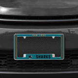 Rico Industries NHL  San Jose Sharks Classic 12" x 6" Chrome License Plate Frame-1