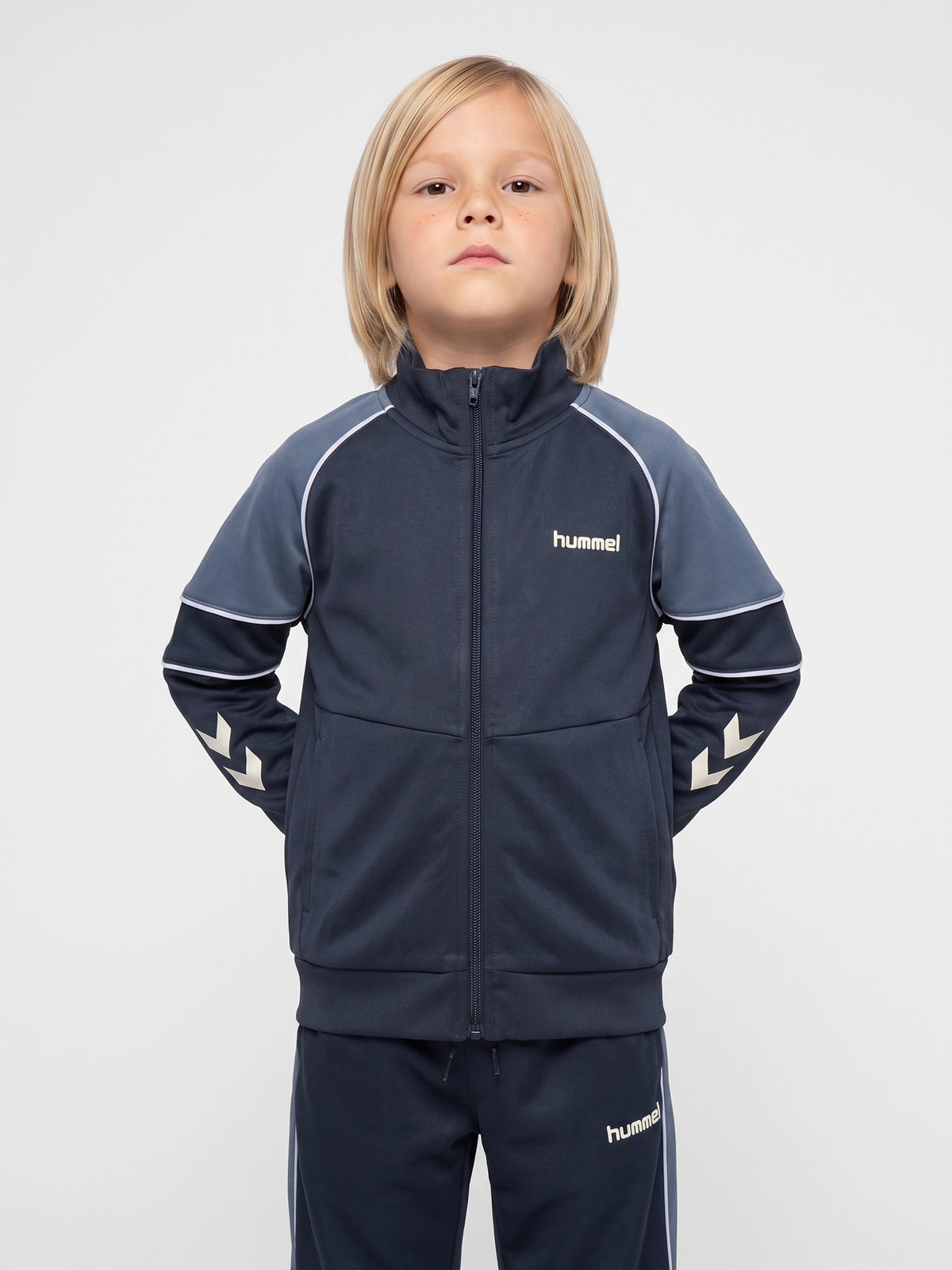 hummel Youth Regular Poly Block Zip Jacket-6