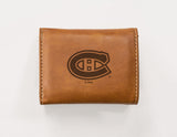 Rico Industries NHL  Montreal Canadiens  Laser Engraved Faux Leather Trifold Wallet-1